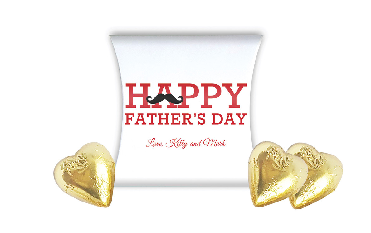 Moustache Fathers Day Personalised Pillow Boxes