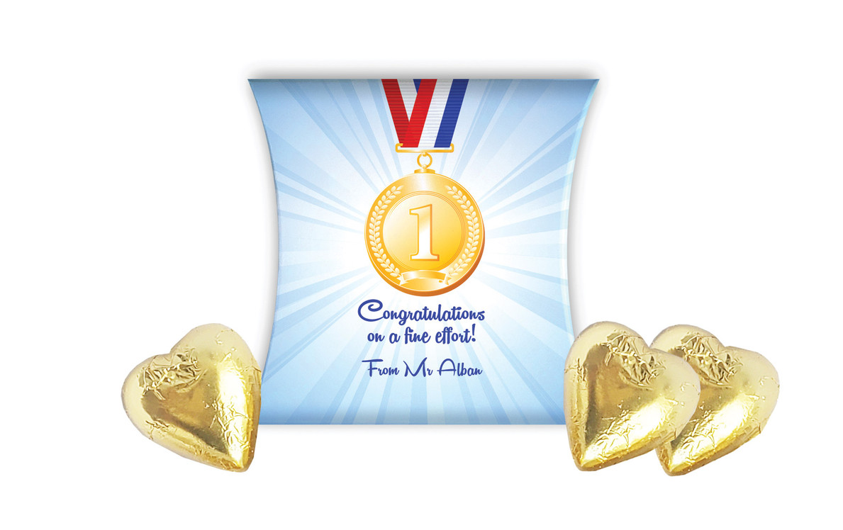 Medal 1st Place Personalised School Personalised Pillow Boxes