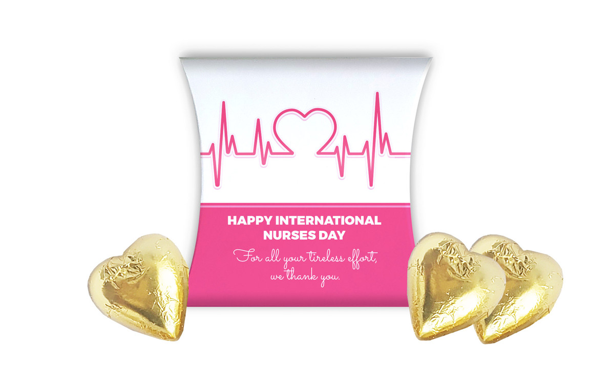 Heart Rate International Nurses Day Personalised Pillow Boxes