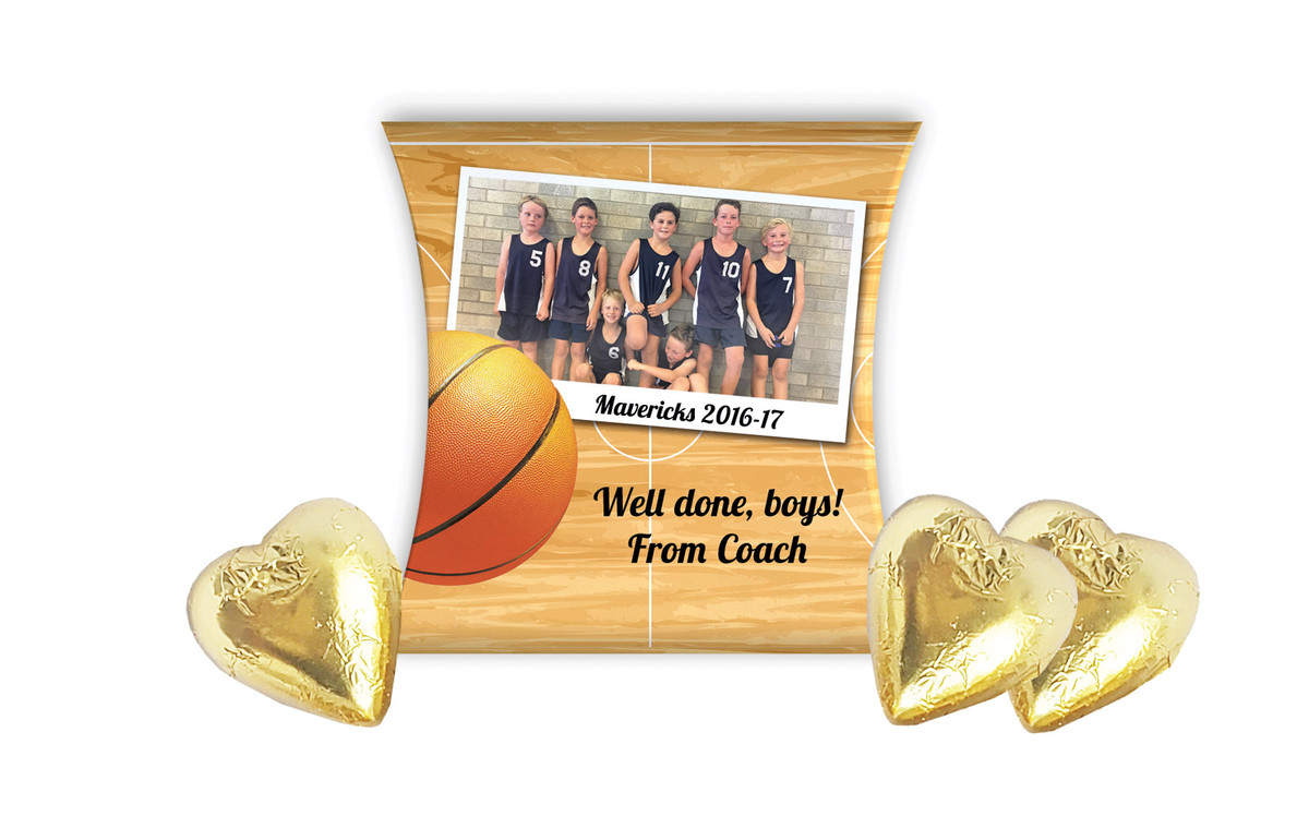 Basketball Photo Personalised Sports Club Pillow Boxes