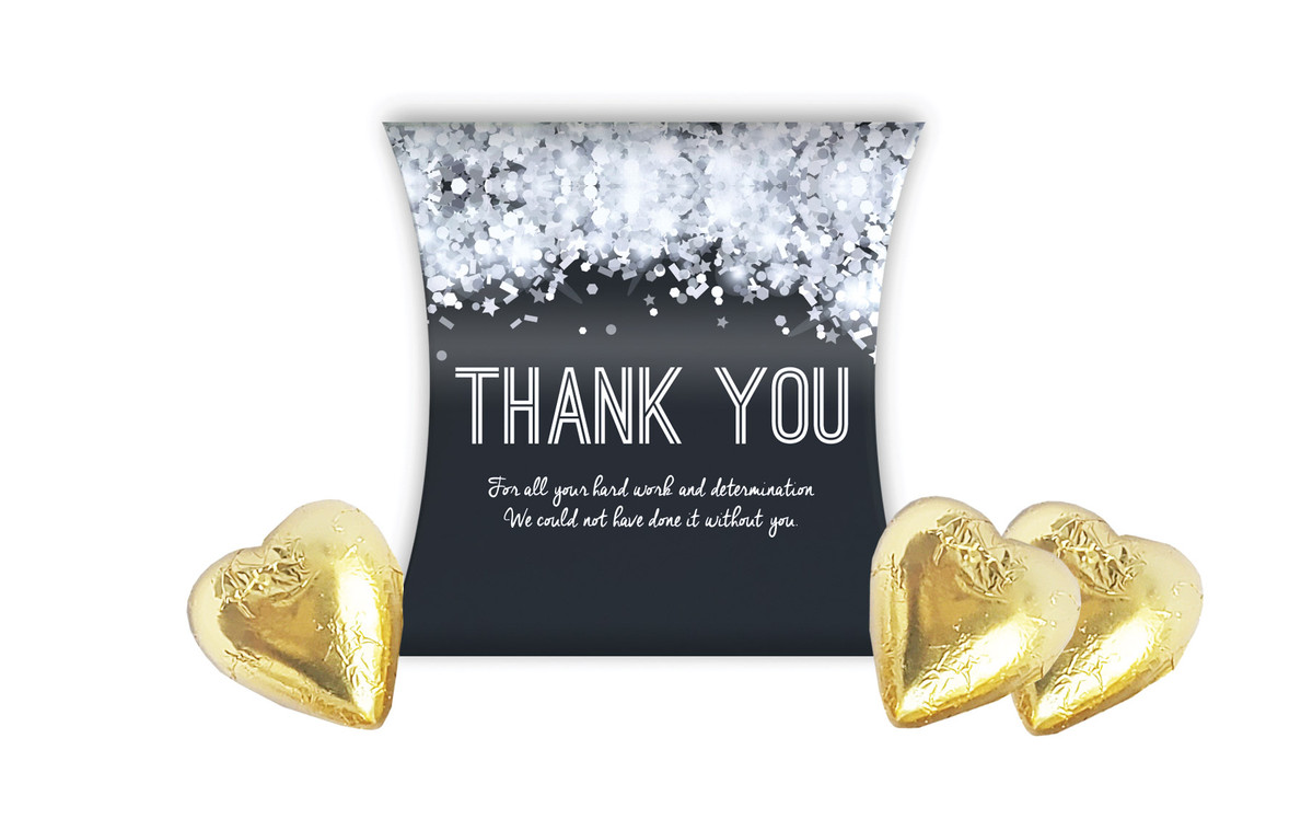 Confetti In Silver Personalised Pillow Boxes