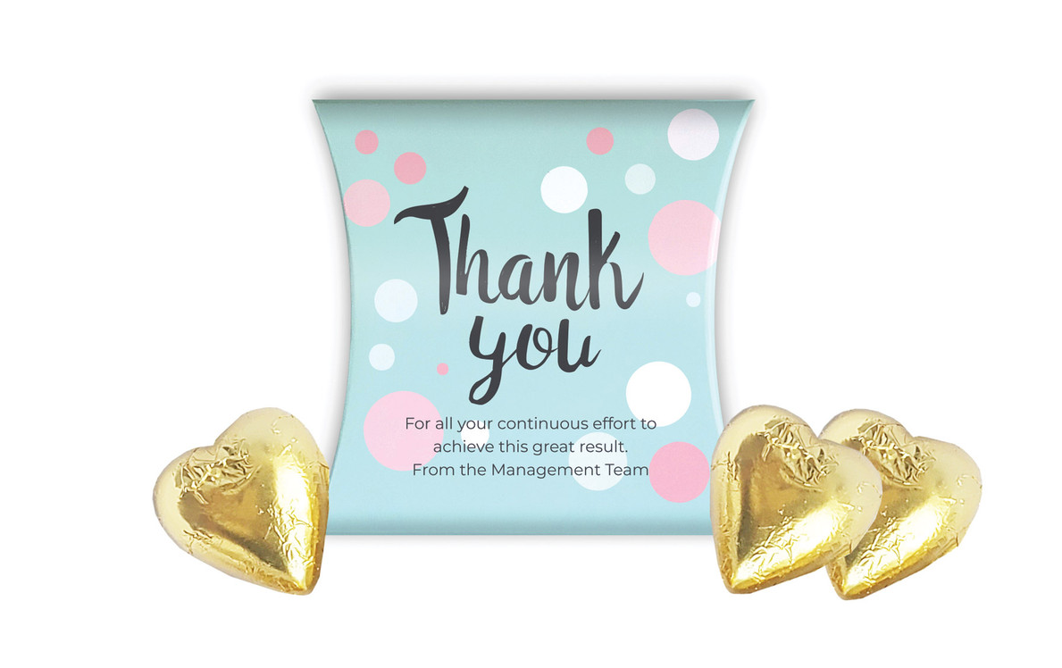 Dots Thank You Personalised Pillow Boxes