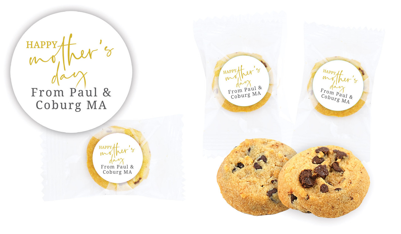 Classy Gold Cursive Mothers Day Personalised Cookie 5g