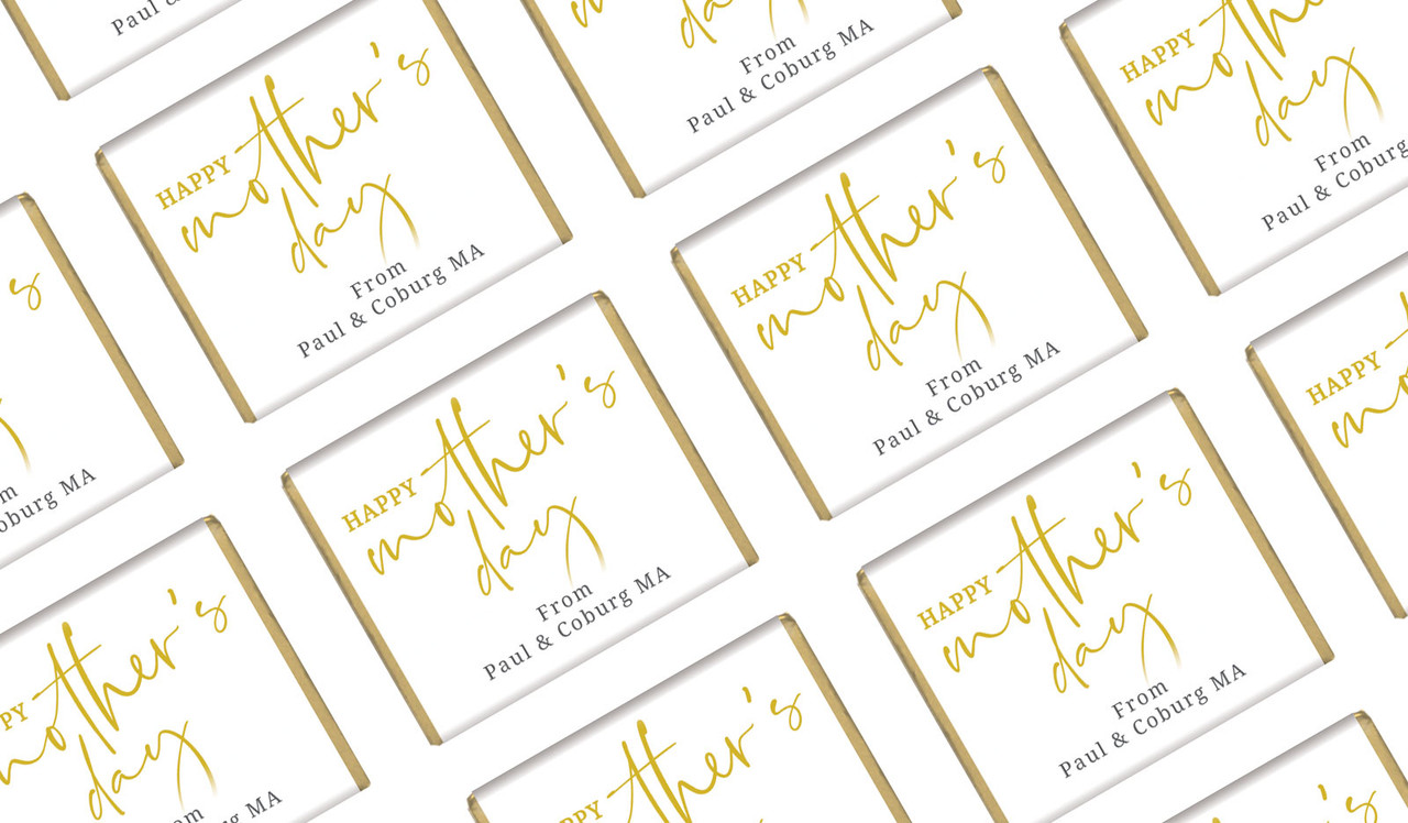 Classy Gold Cursive Mother's Day Mini Chocolates