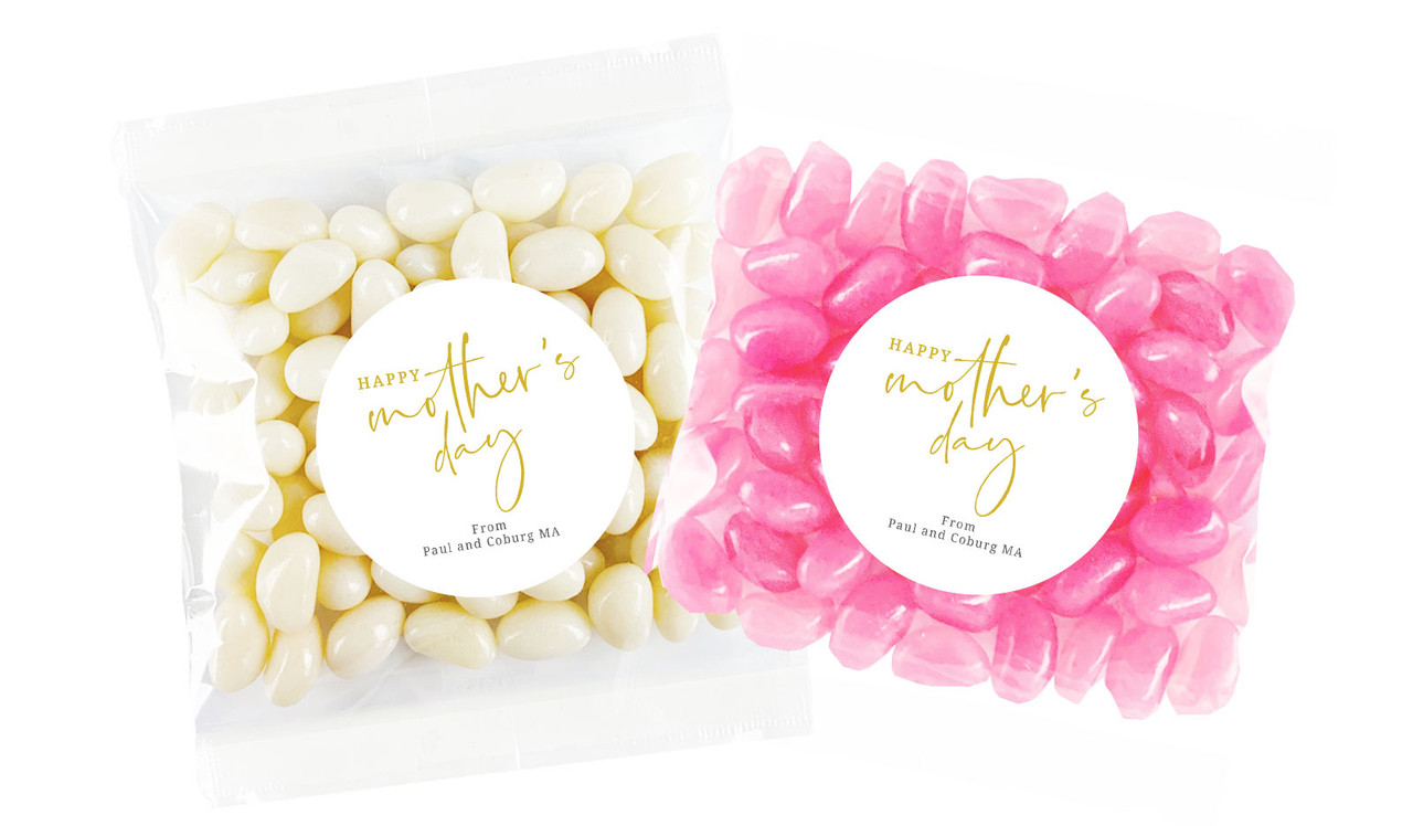 Classy Gold Cursive Mothers Day Personalised Lolly Bag