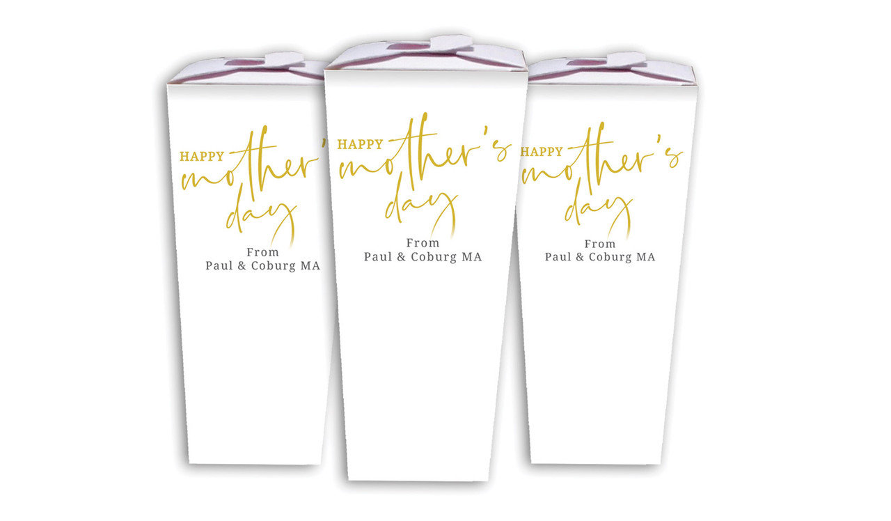 Classy Gold Cursive Mothers Day Personalised Chocaboxes