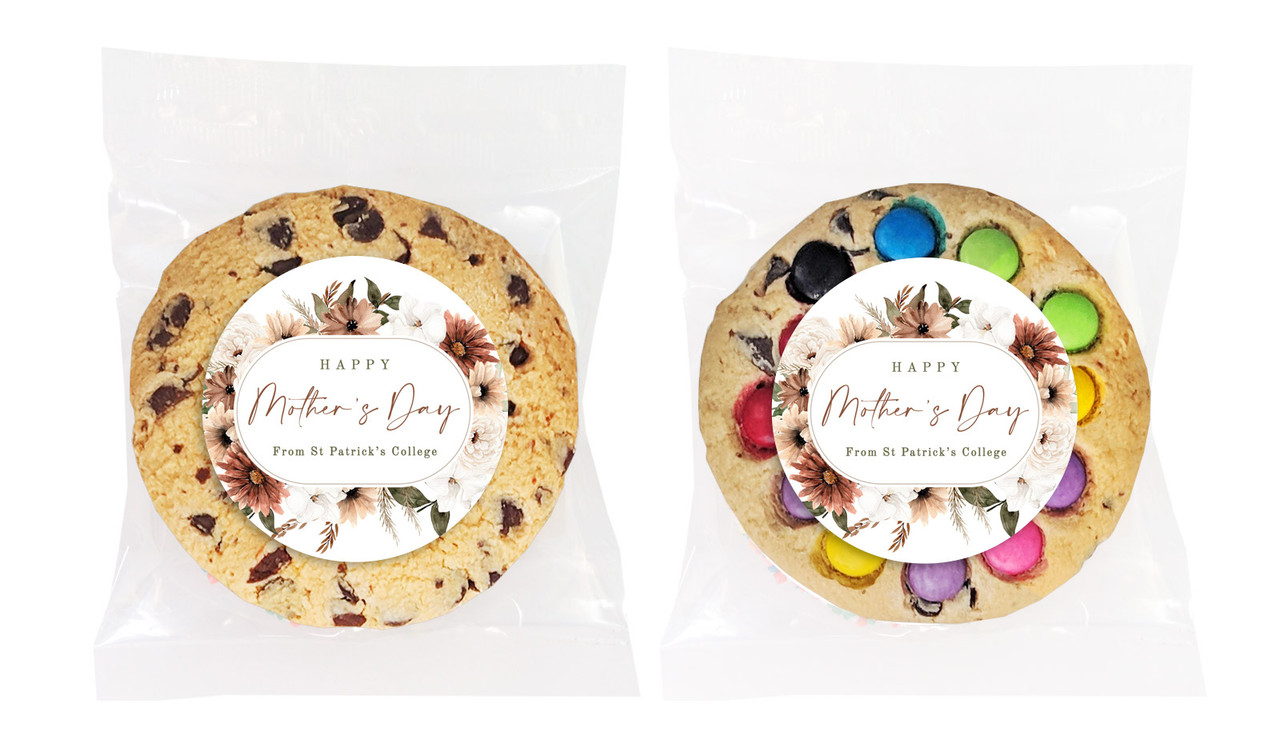 Elegant Flowers Personalised Mother's Day Cookie