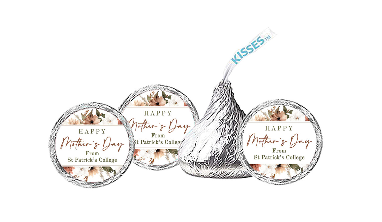 Elegant Flowers Mothers Day Personalised Hersheys Kisses