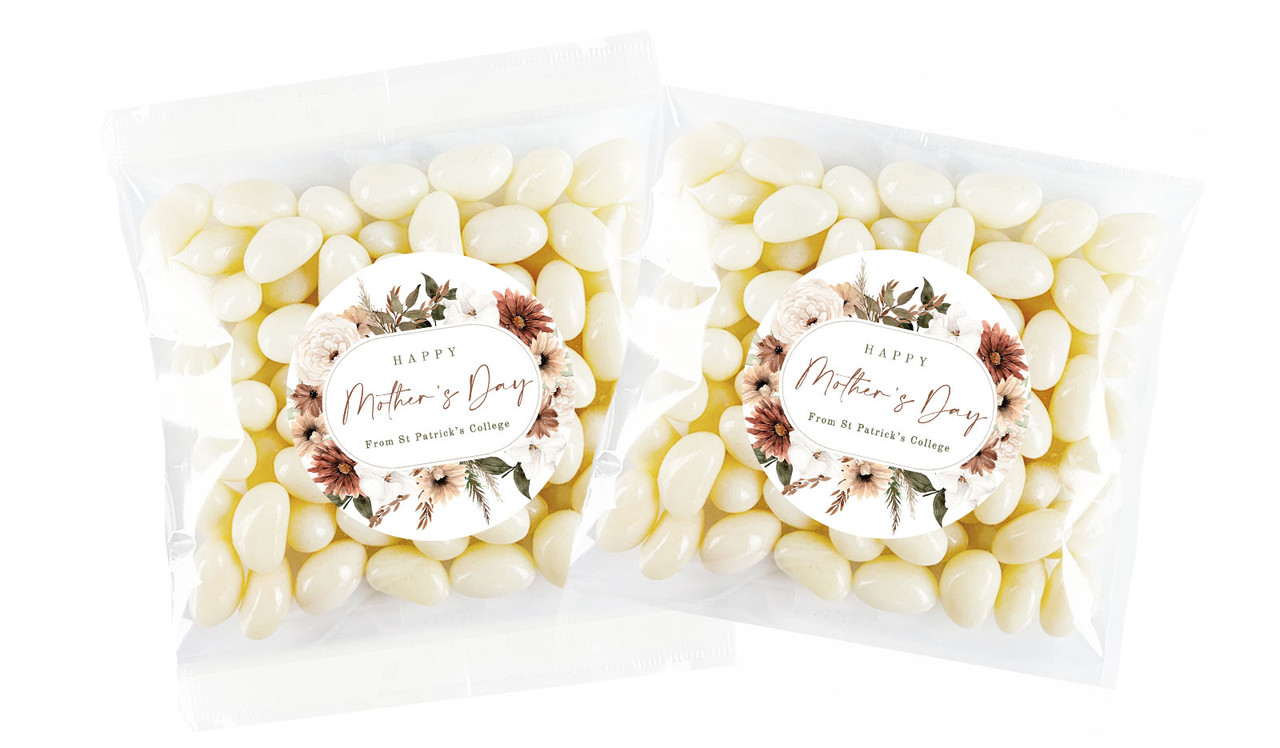 Elegant Flowers Mothers Day Personalised Lolly Bag