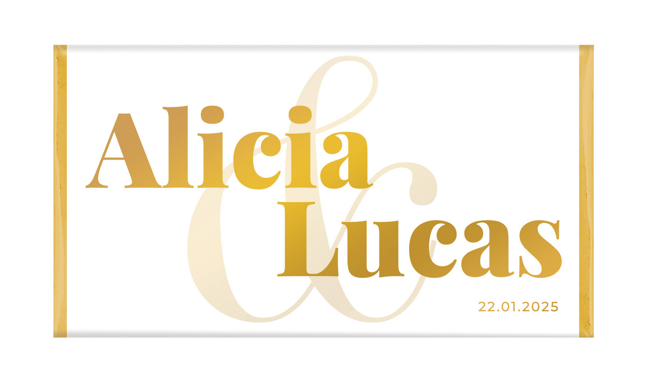 Bold Name Wedding Personalised Chocolate Bar