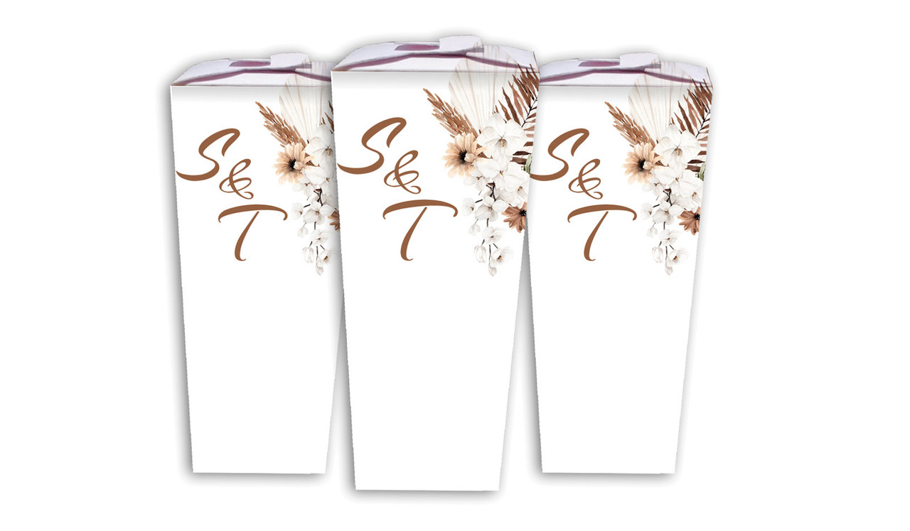 Winsome Floral Wedding Personalised Chocaboxes