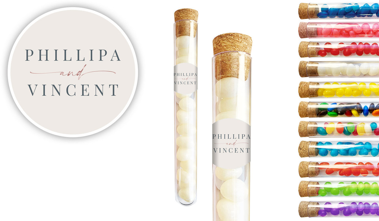 Natural Simplicity Wedding Personalised Test Tubes