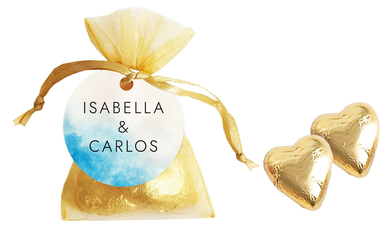 Ocean Personalised Organza Bag