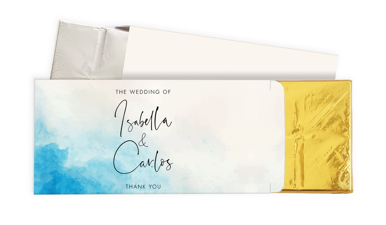 Ocean Wedding Personalised Chocolate Bar In A Box