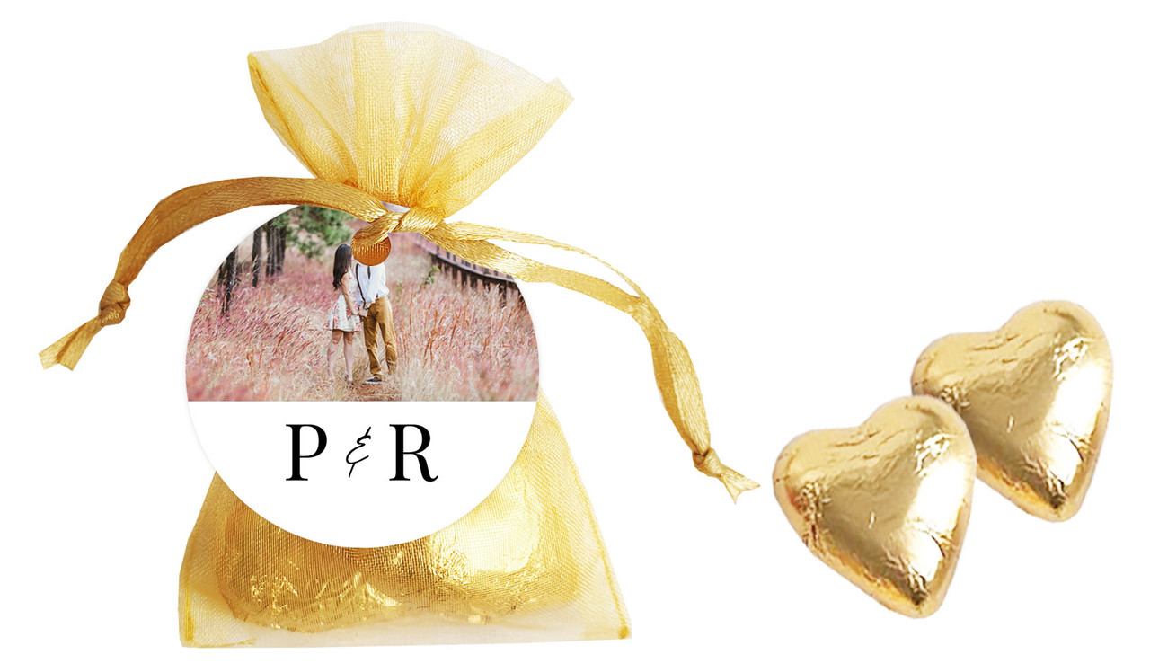 Simple Photo Personalised Organza Bag