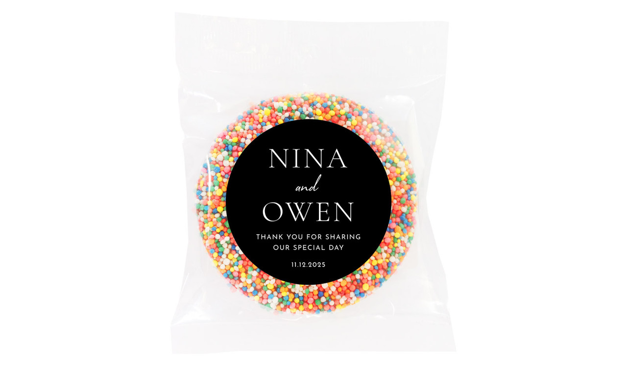 Right Aligned Personalised Giant Chocolate Freckles