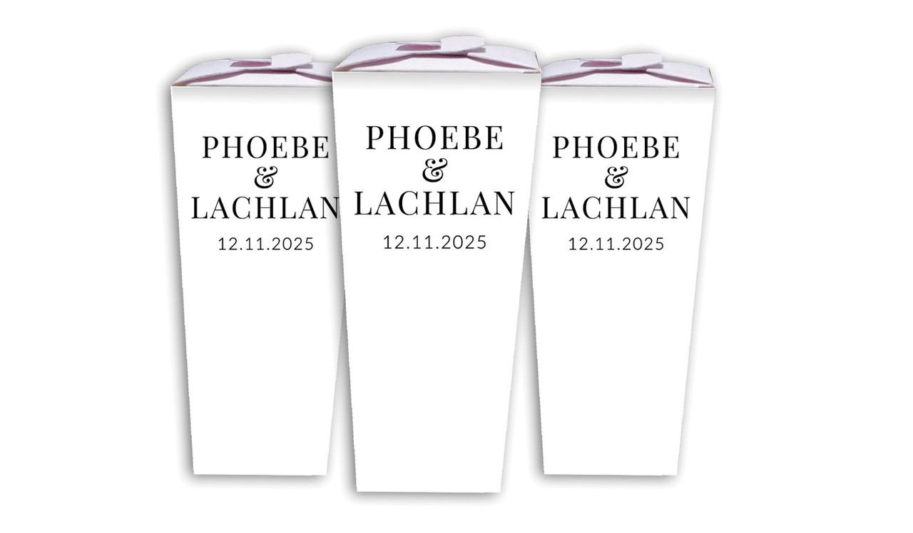 Simple Wedding Personalised Chocaboxes