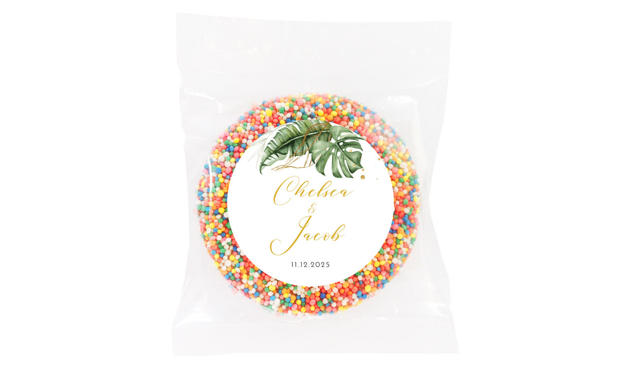 Tropical Palm Personalised Giant Chocolate Freckles