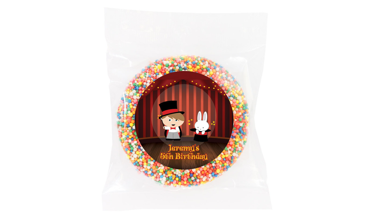 Magician Boy Personalised Birthday Chocolate Freckle