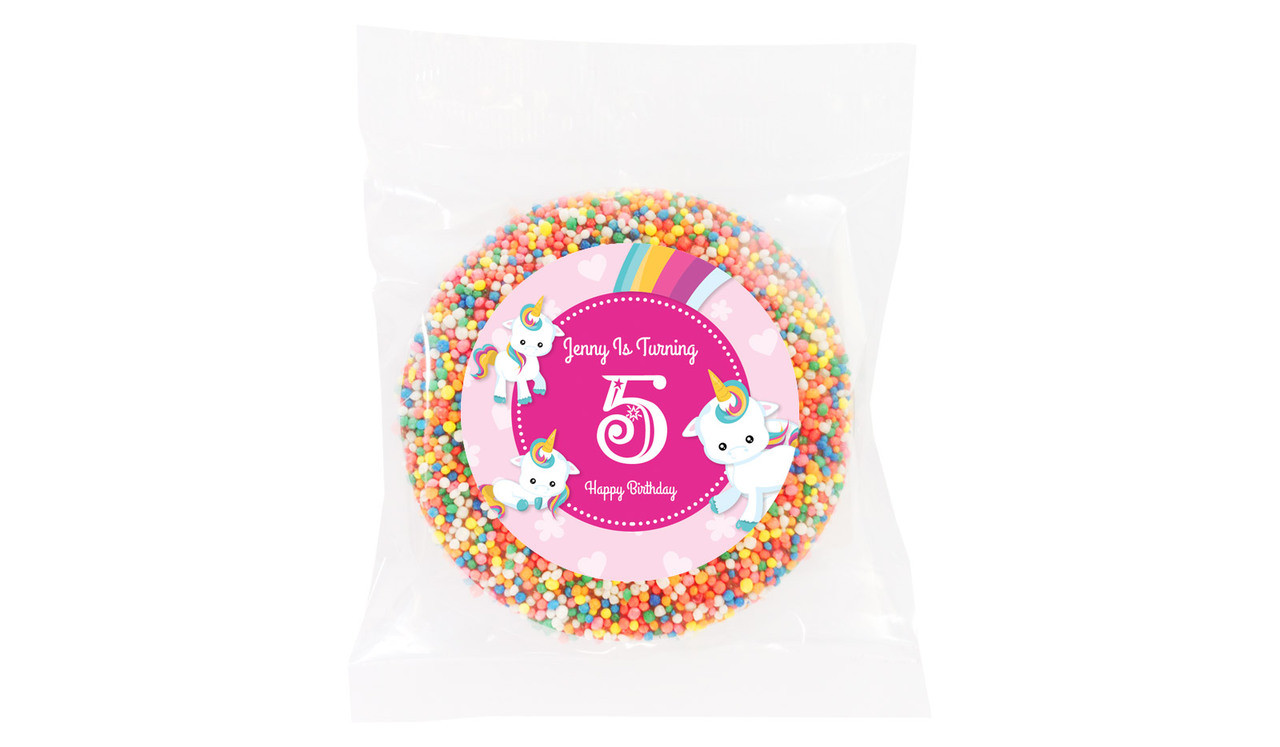 Unicorn Trio Personalised Chocolate Freckle