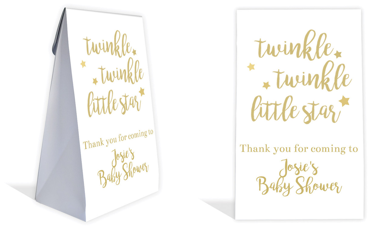 Twinkle Twinkle Baby Shower Personalised Gusset Favour Bag