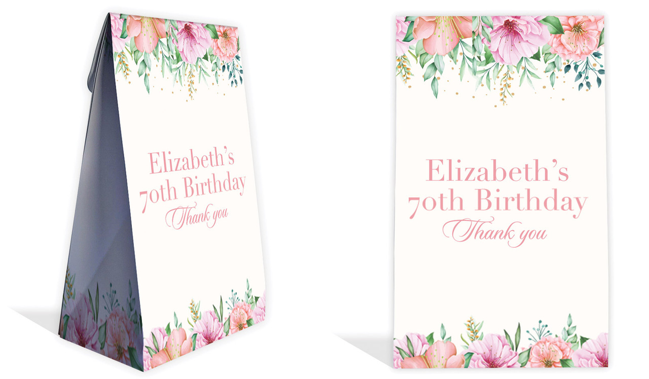 Beautiful Blooms Personalised Gusset Favour Bag