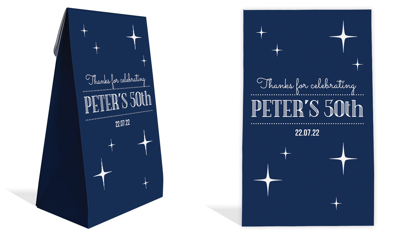 Old Stars Personalised Gusset Favour Bag