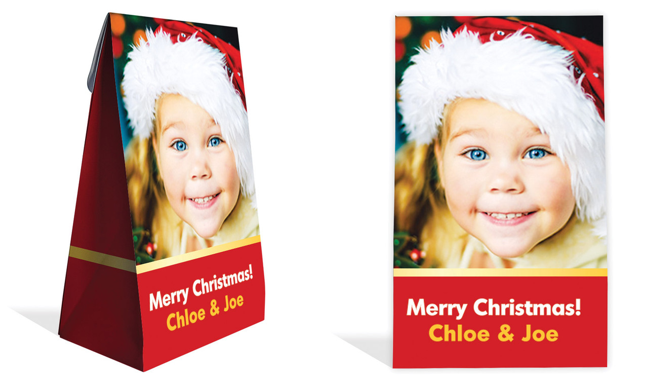 Add A Photo Christmas Personalised Gusset Favour Bag