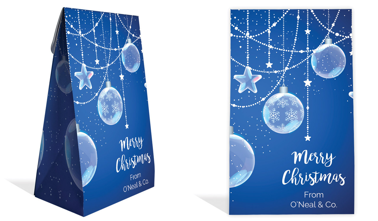 Crystal Baubles Christmas Personalised Gusset Favour Bag