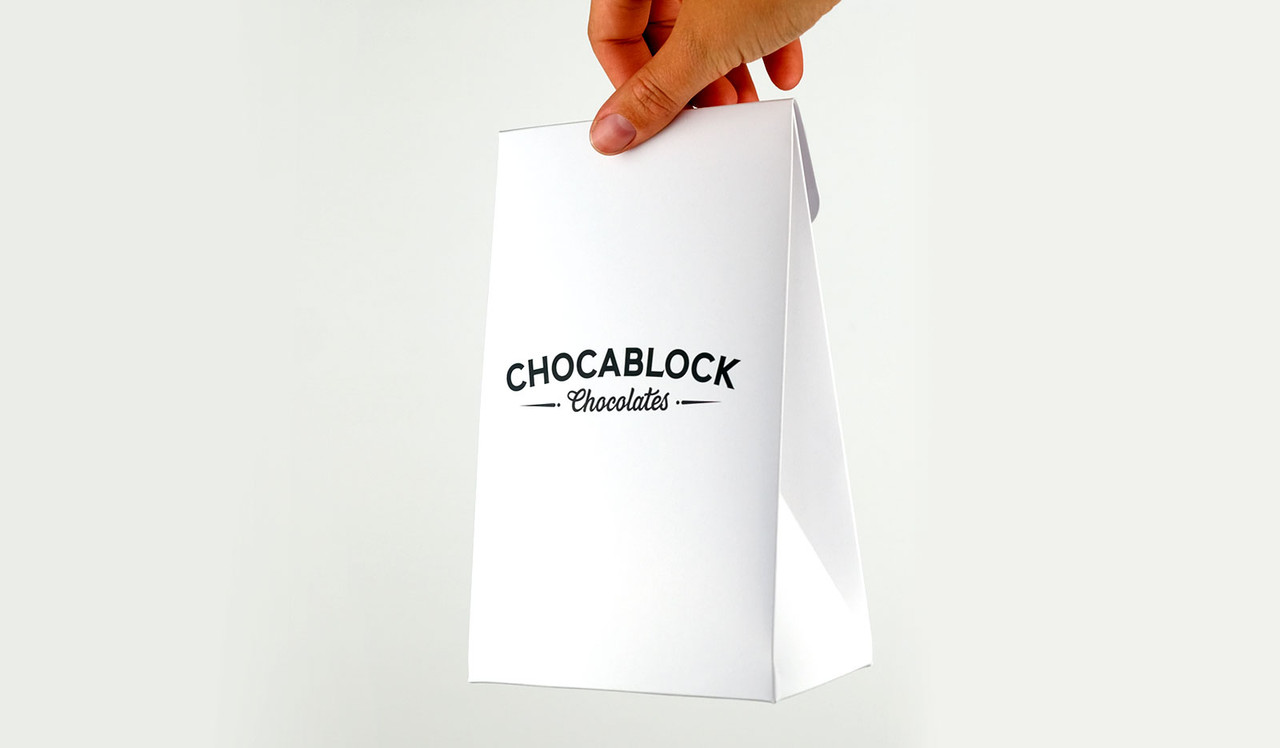 Model holding gusset favour bag example