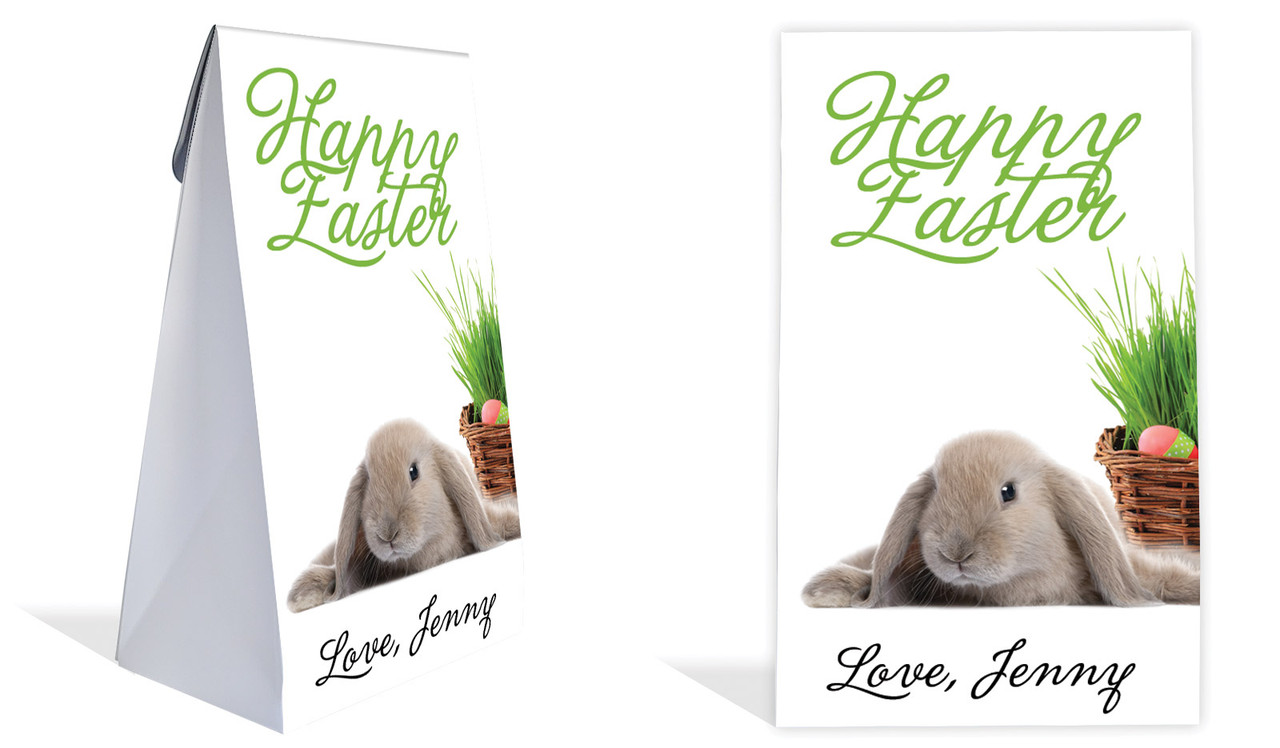 Floppy Eared Rabbit Personalised Gusset Favour Bag