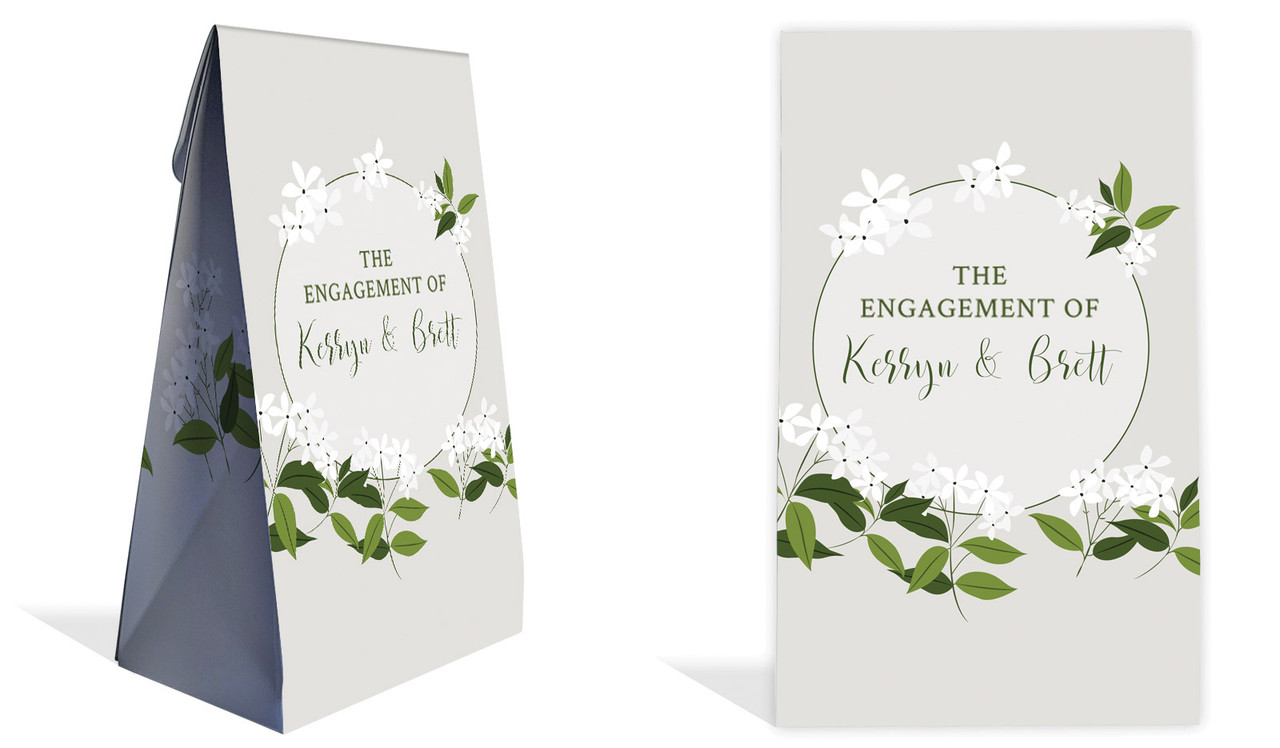 Jasmine Engagement Personalised Gusset Favour Bag