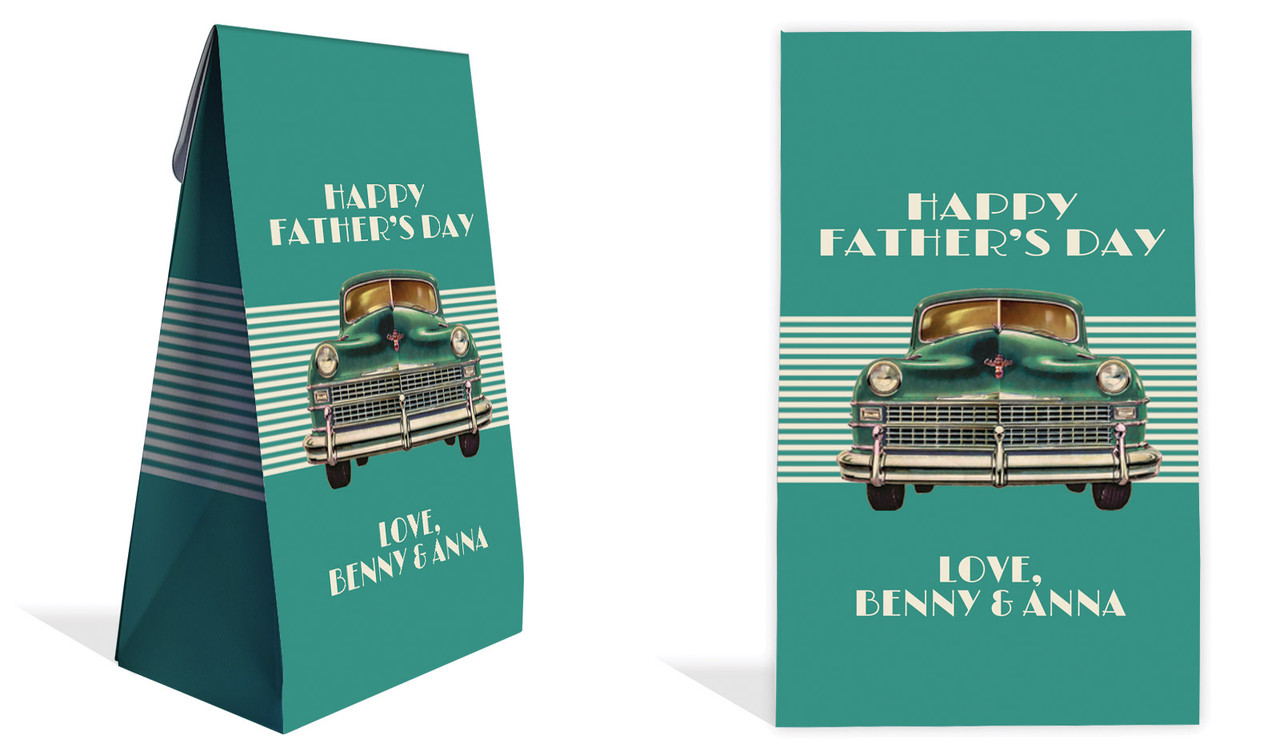 Old Cadillac Fathers Day Personalised Gusset Favour Bag