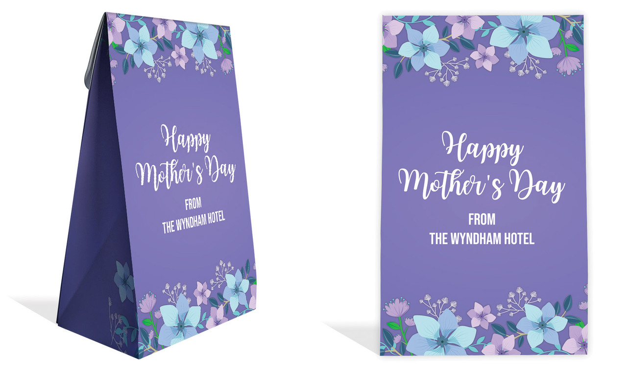 Dusk Flowers Mothers Day Personalised Gusset Favour Bag