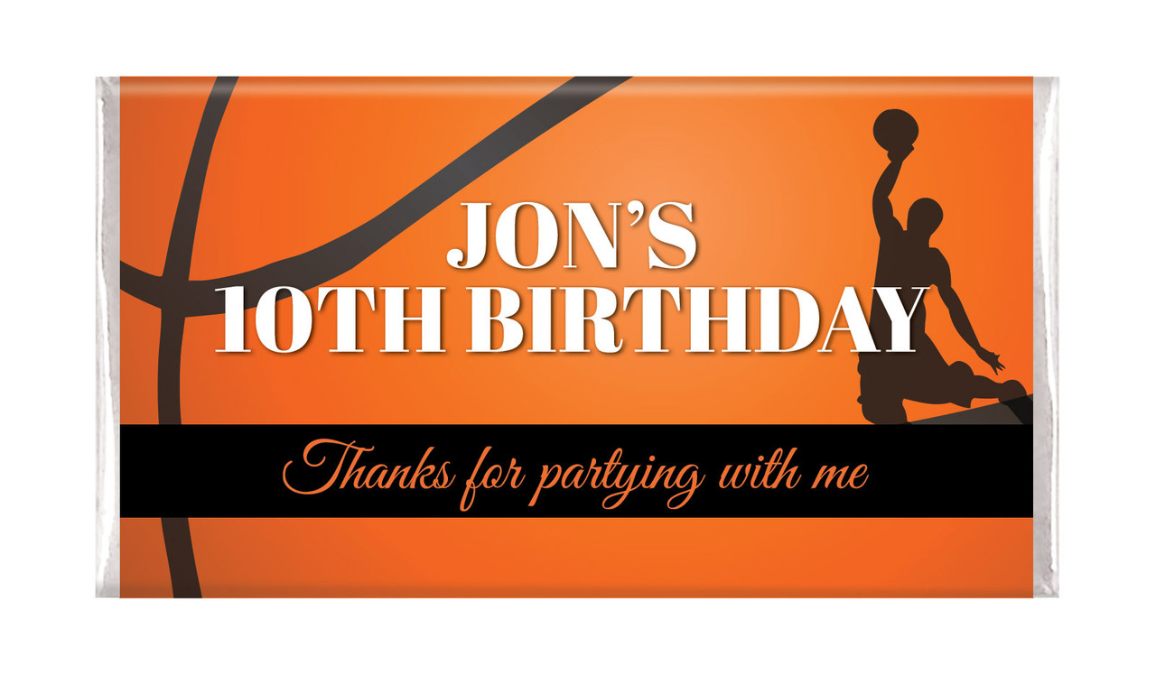 Basketball Personalised Birthday Chocolate Bars