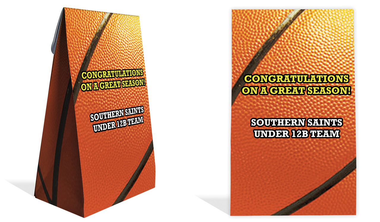 Basketball Ball Personalised Gusset Favour Bag