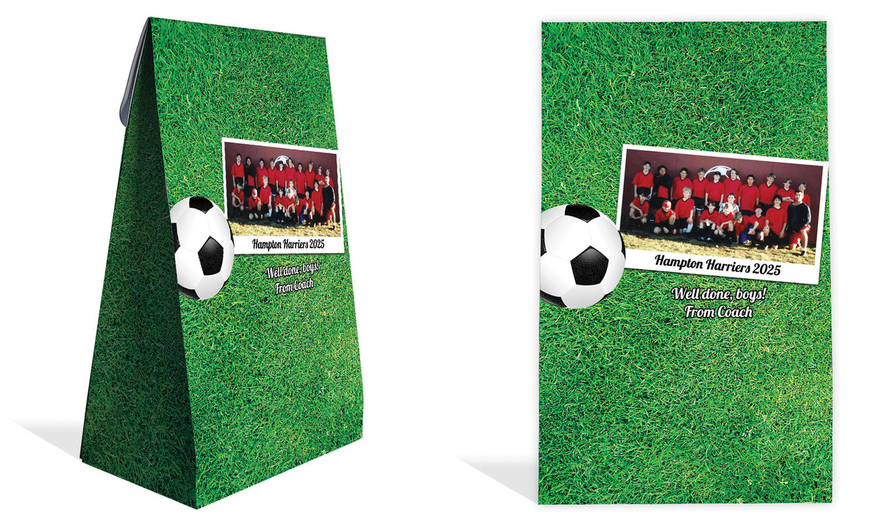 Soccer Photo Personalised Gusset Favour Bag