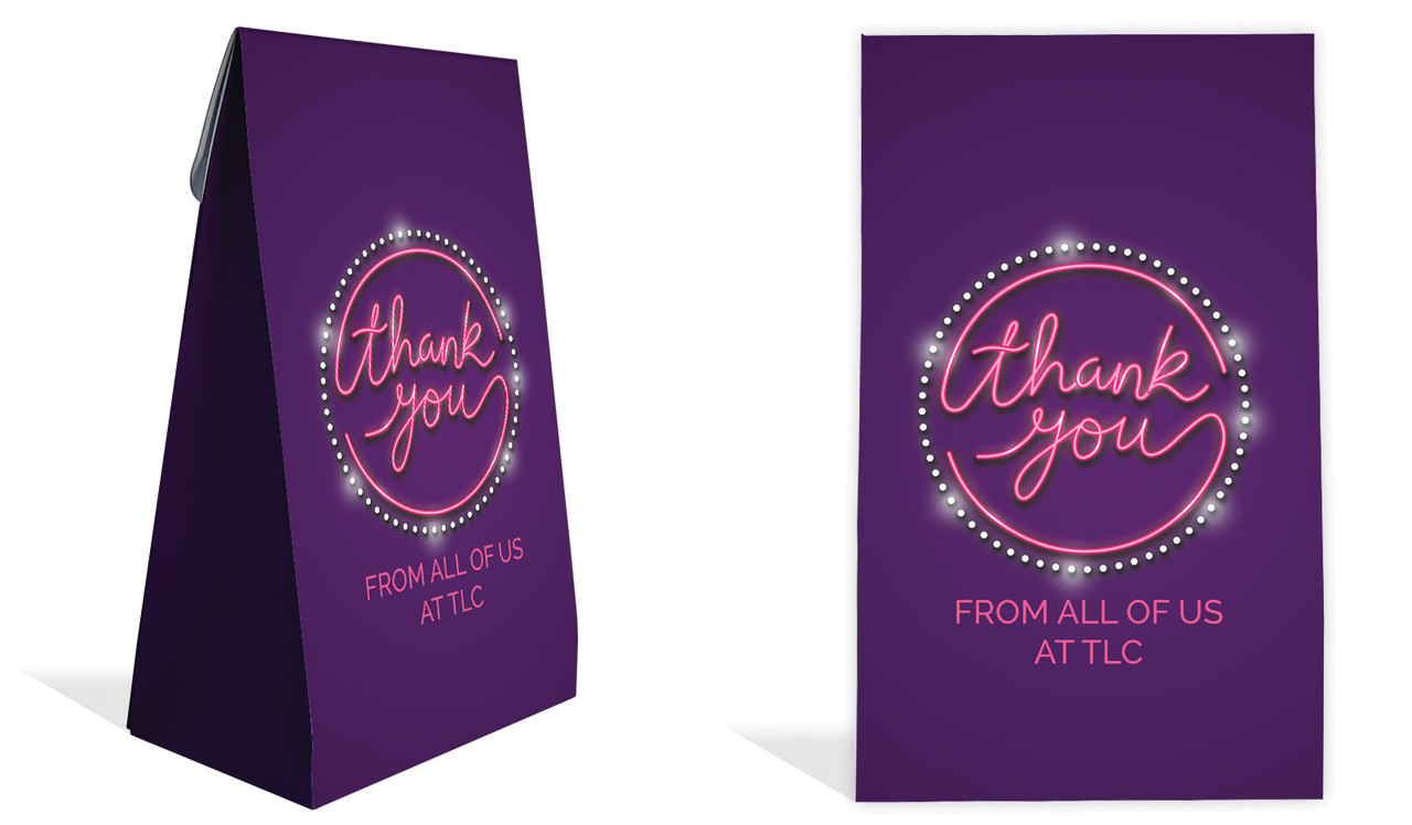 Neon Sign Personalised Gusset Favour Bag