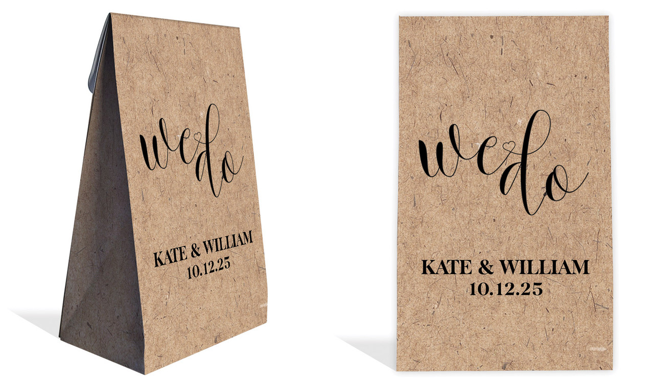 We Do Wedding Personalised Gusset Favour Bag