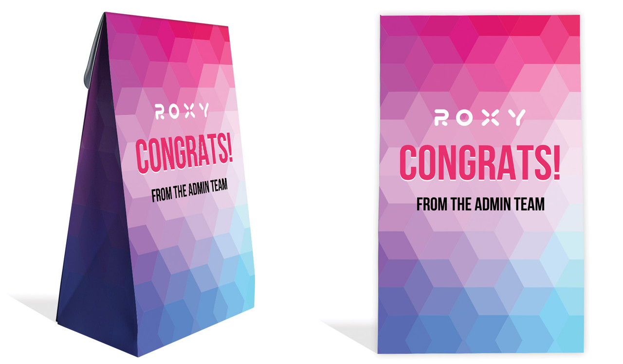 Geometric Congratulations Personalised Gusset Favour Bag