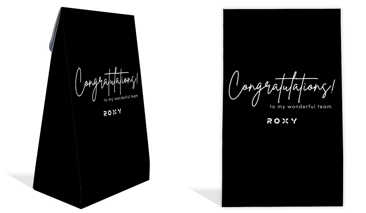 Signature Black Congratulations Personalised Gusset Favour Bag