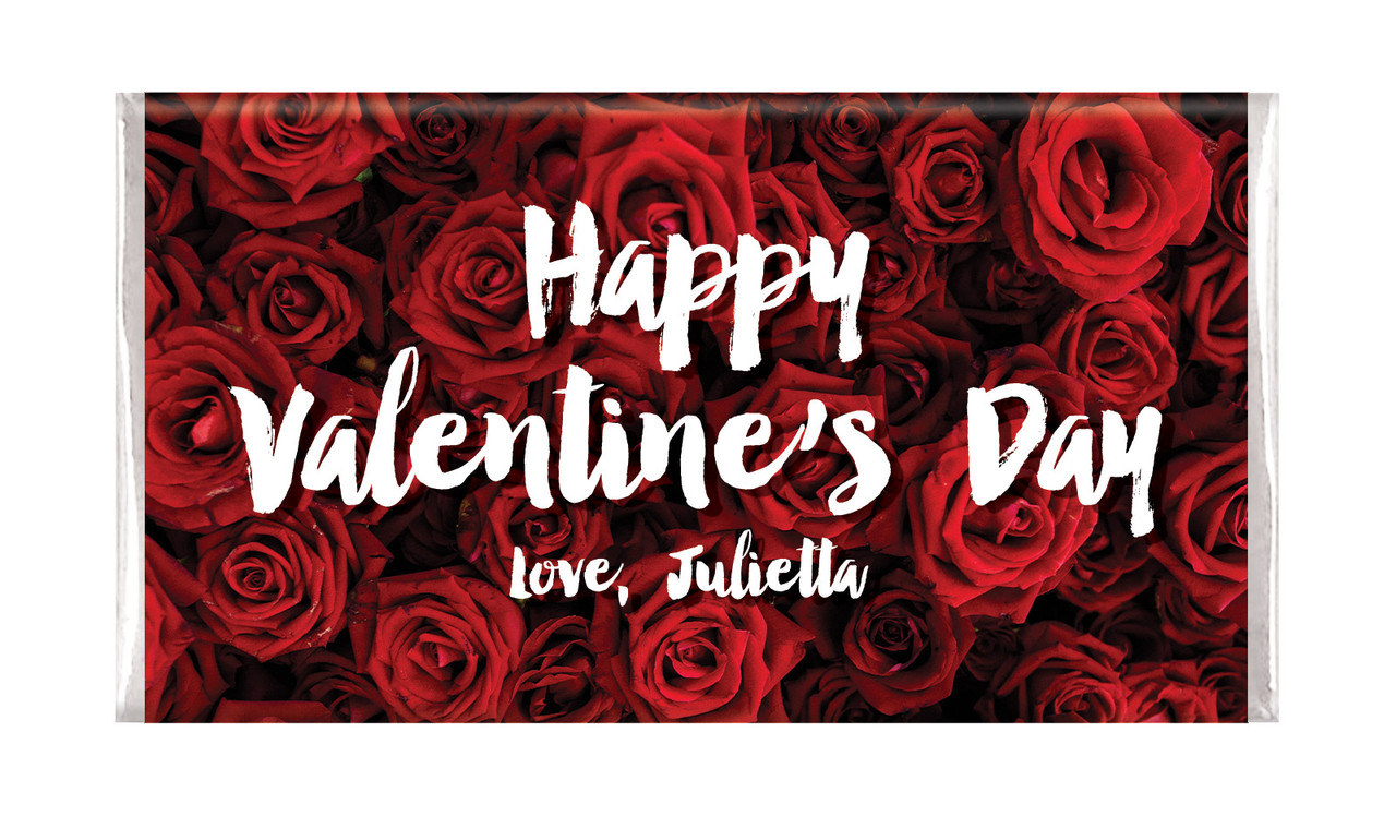 Roses Full Valentine's Day Personalised Chocolate Bars