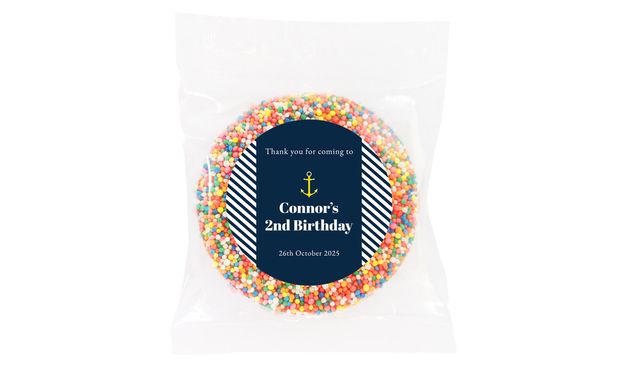 Gold Marine Nautical Personalised Giant Chocolate Freckle
