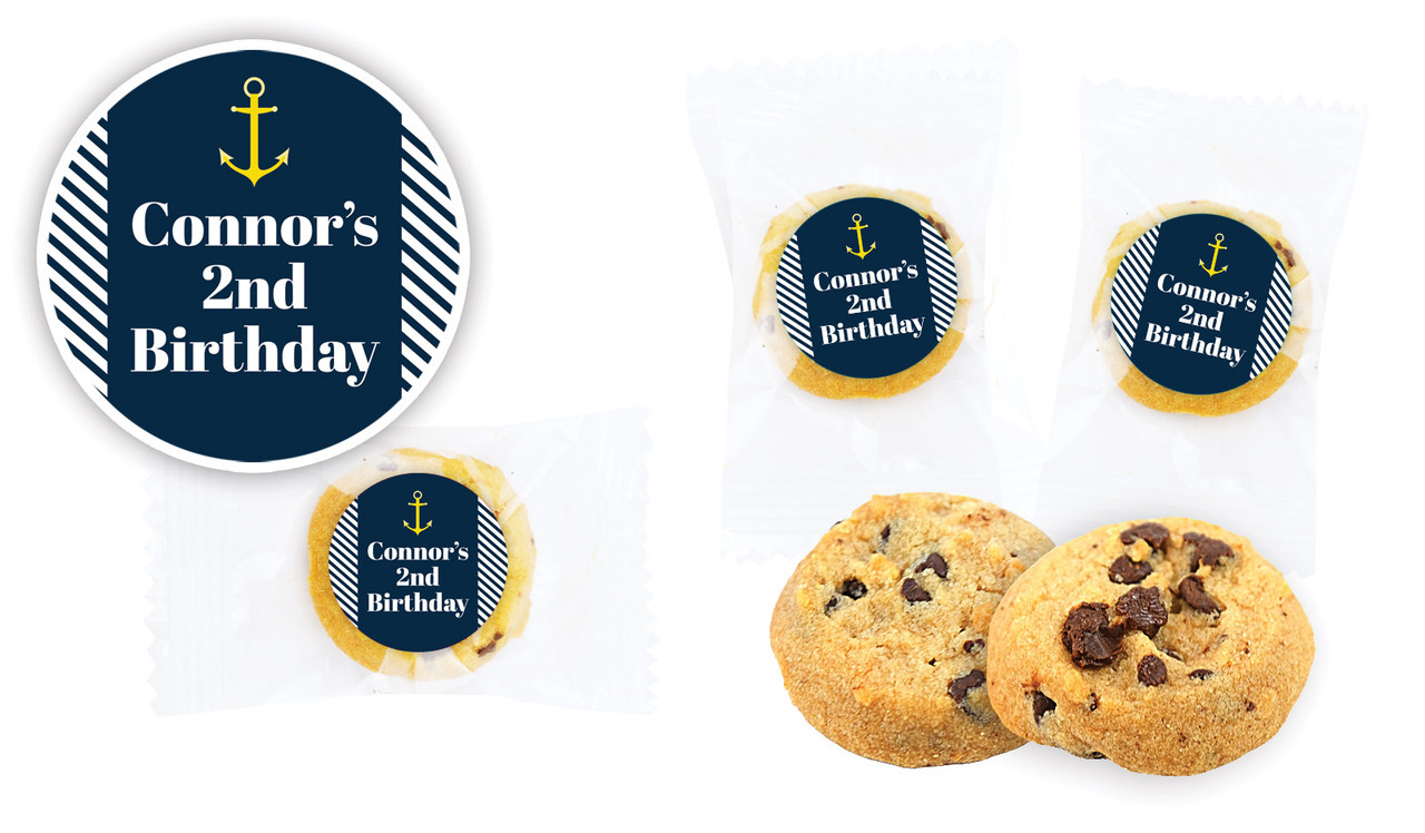 Gold Marine Nautical Birthday Bite-Size Cookie 5g