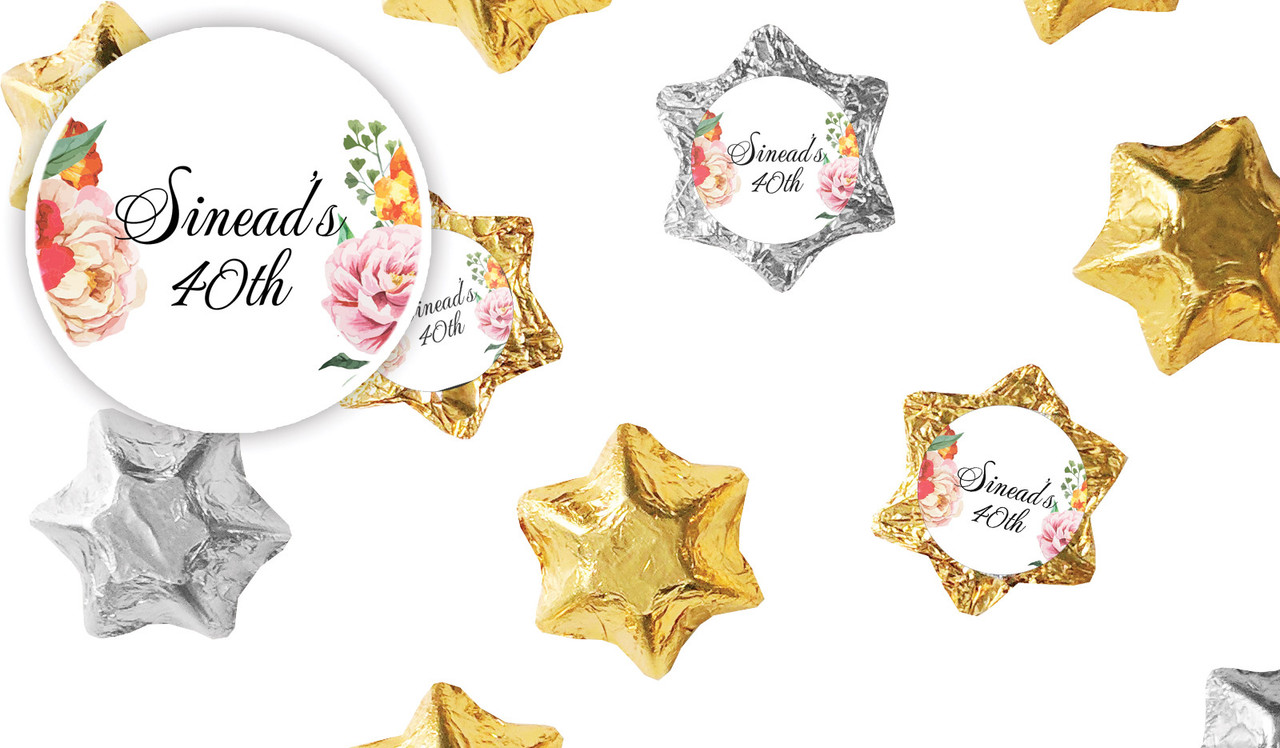 In Bloom Personalised Foil Chocolate Stars