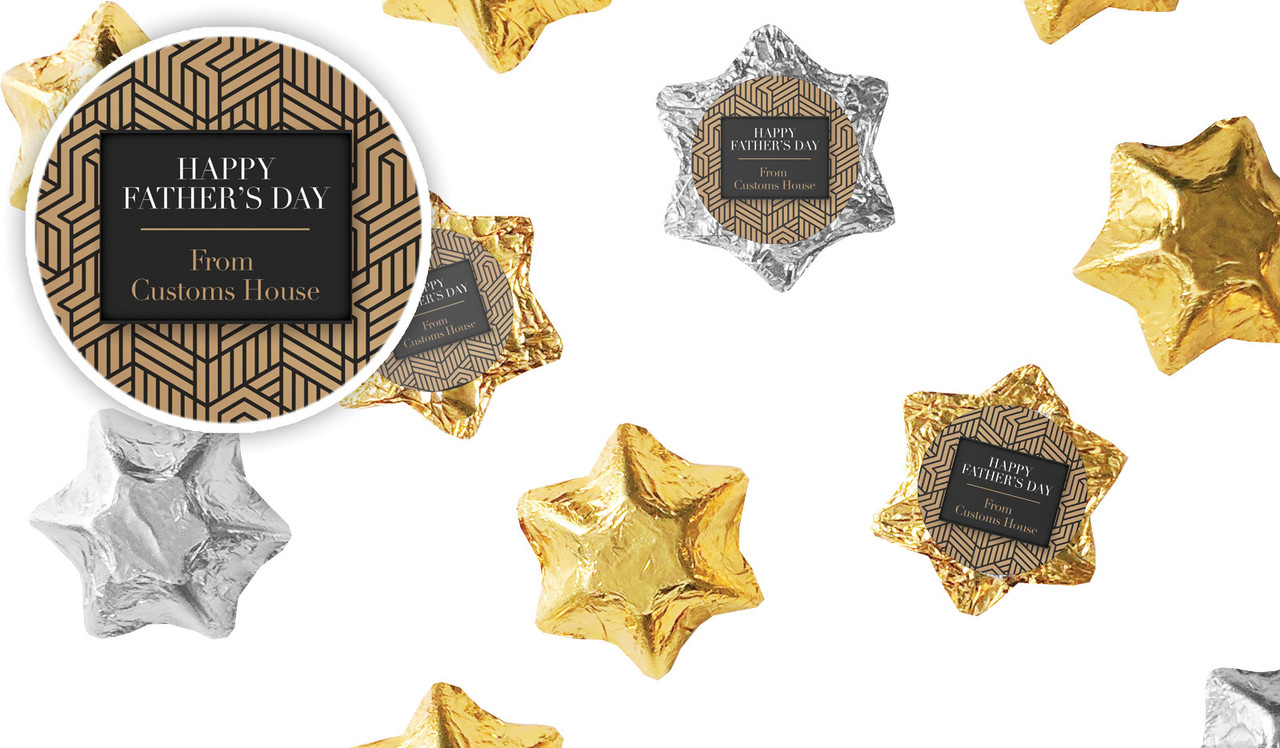 Deco Fathers Day Personalised Foil Chocolate Stars