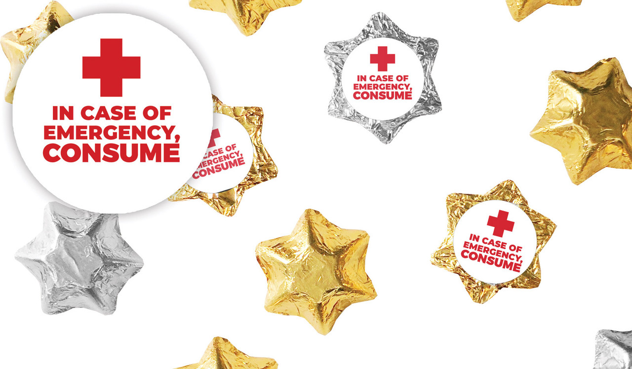 Emergency Consume International Nurses Day Personalised Foil Chocolate Stars