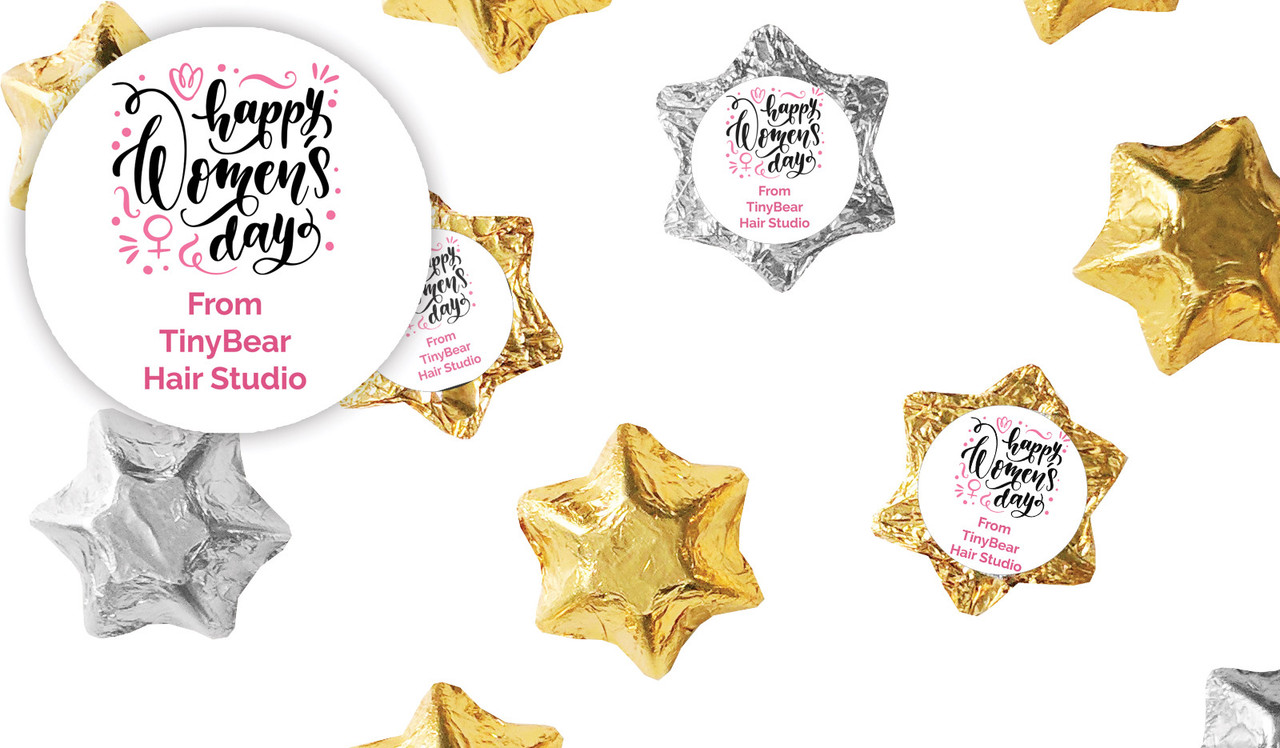 Insiginia International Womens Day Personalised Foil Chocolate Stars