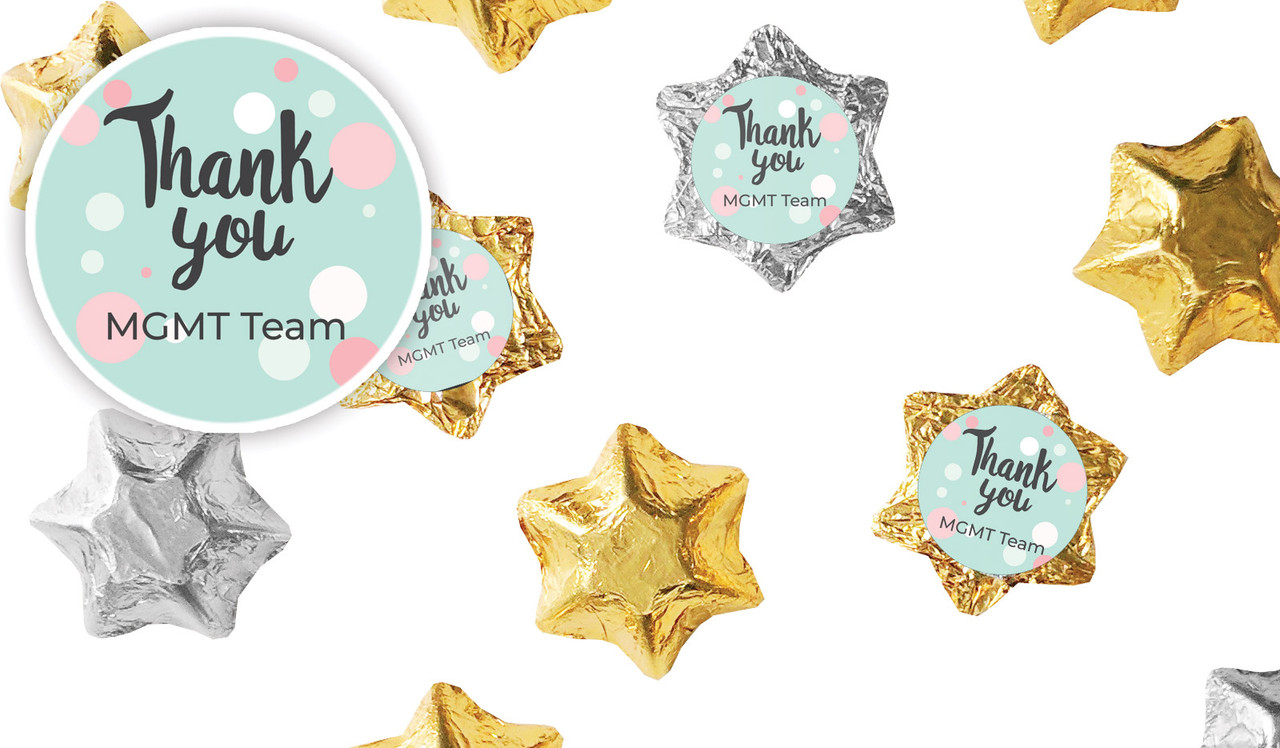 Dots Personalised Foil Chocolate Stars