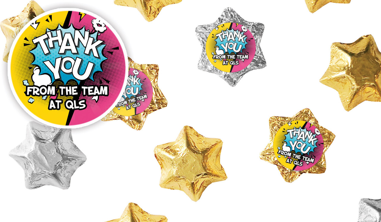 Fun Starburst Personalised Foil Chocolate Stars
